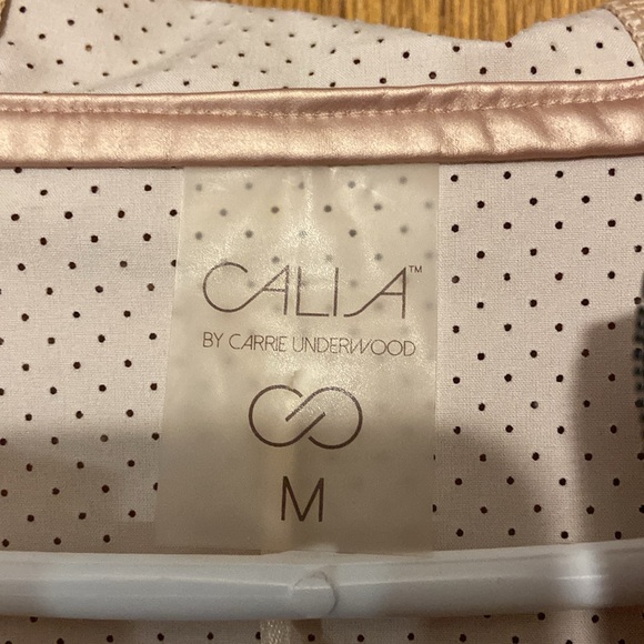 Calia By Carrie Underwood Rose Pink Metallic Windbreaker 1/2 Zip Jacket Medium M - Picture 6 of 7